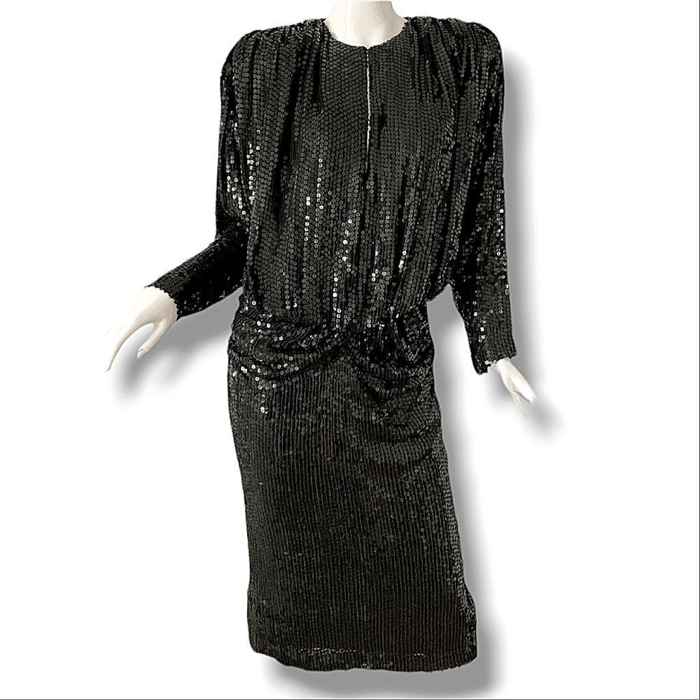 80s sequins cocktail dress